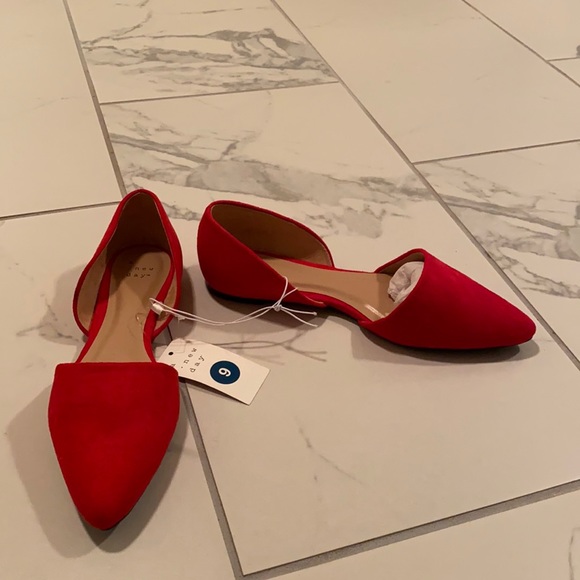 a new day Shoes A New Day Rebecca Red Ballet Flats Poshmark